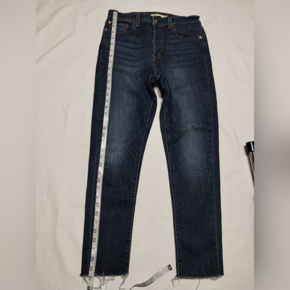 Levi's Dark Blue Ankle Jeans - Picture 3 of 12